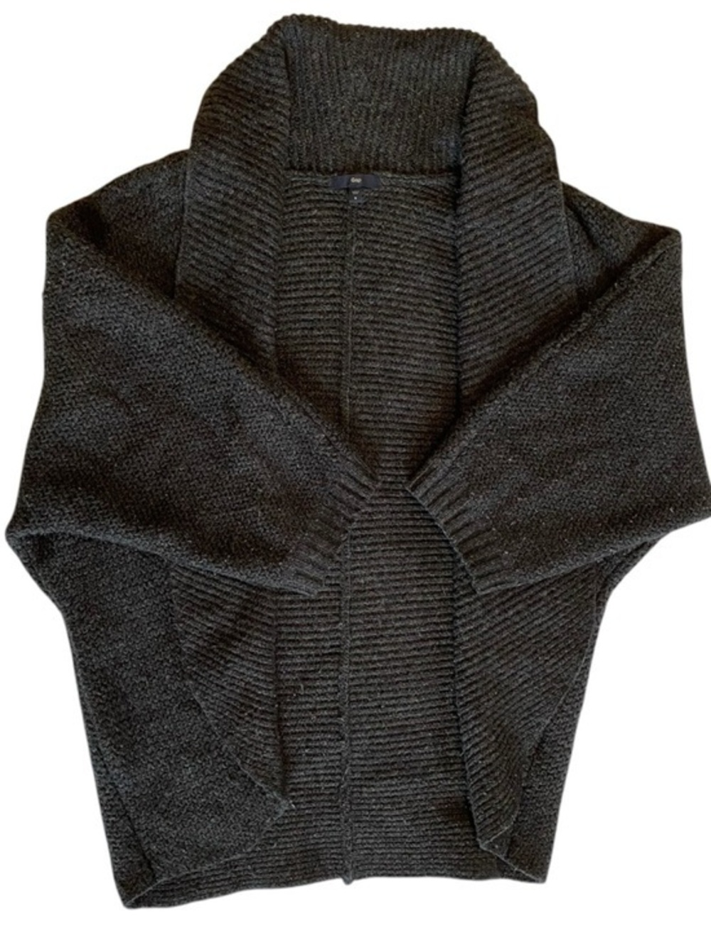 Gap Dark Gray Chunky Sweater Open Cardigan Cozy Oversized Womens Size S/M